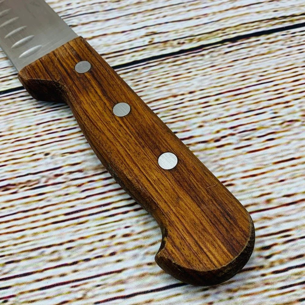 Don SabreSharp Cutlery 3K2813 Granton Edge Slicer‎ Knife Wood Handle 12 Inch